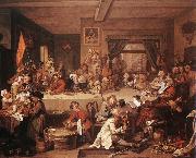 HOGARTH, William An Election Entertainment f oil on canvas